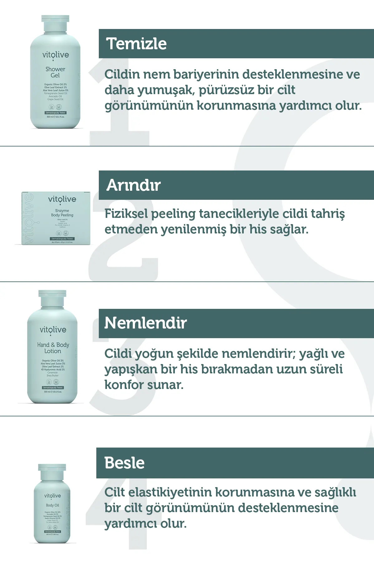 Vitolive Vücut Yağı 100 ml - Görsel 5